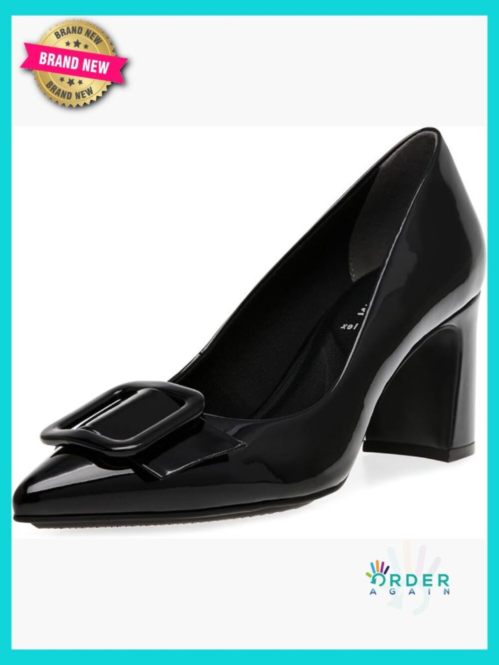 Chunky Block Heel Pumps iFlex Technology Pointed Toe Dress Shoes